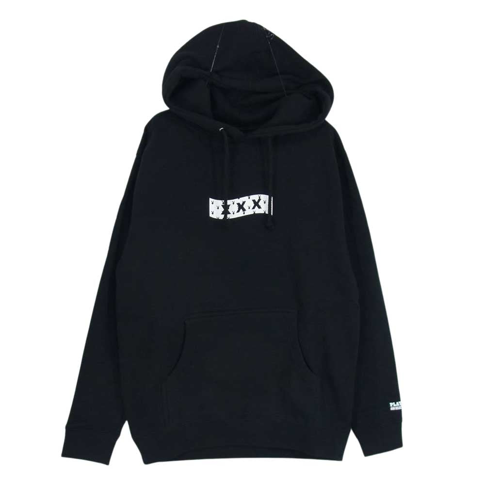 GOD SELECTION XXX ゴッドセレクション PLAYBOY プレイボーイ 20AW  バックプリント フーディ パーカー ブラック系 S【極上美品】【中古】