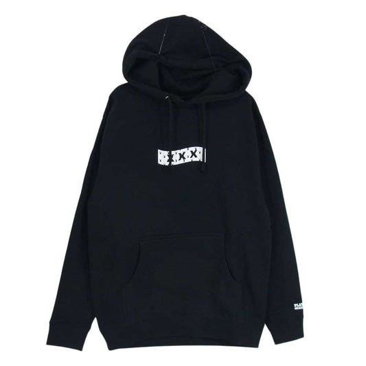 GOD SELECTION XXX ゴッドセレクション PLAYBOY プレイボーイ 20AW  バックプリント フーディ パーカー ブラック系 S【極上美品】【中古】