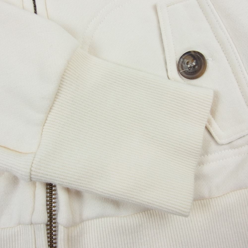 BURBERRY BLUE LABEL バーバリーブルーレーベル FAF34-684-02 ジップアップ スウェット パーカー オフホワイト系 38【中古】