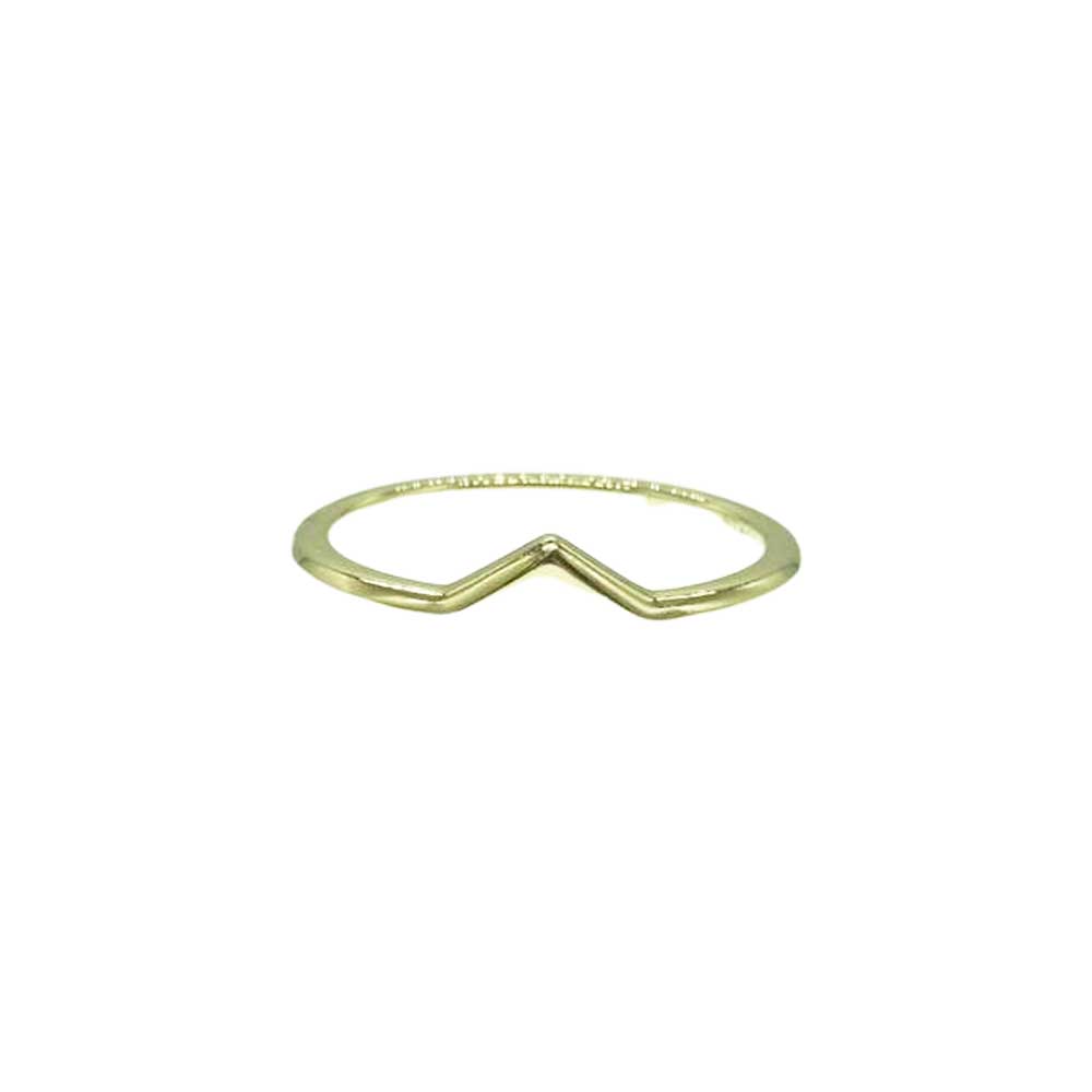 TIFFANY&Co. ティファニー V バンドリング  K18 ゴールド リング 指輪 1.70g ゴールド系 9号【中古】