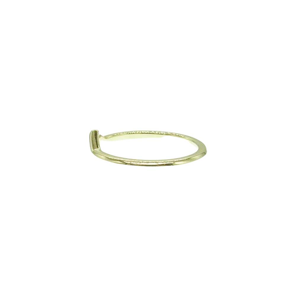 TIFFANY&Co. ティファニー V バンドリング  K18 ゴールド リング 指輪 1.70g ゴールド系 9号【中古】