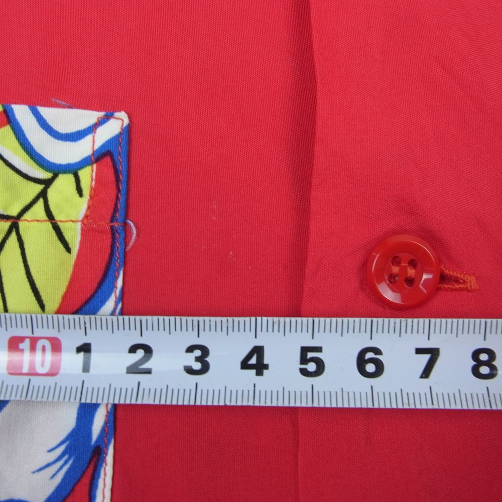 SUN SURF サンサーフ SS38423  SPECIAL EDITION スペシャルエディション ARTVOGUE HULA GIRL フラガール レーヨン ハワイアン アロハ シャツ レッド系 M【中古】