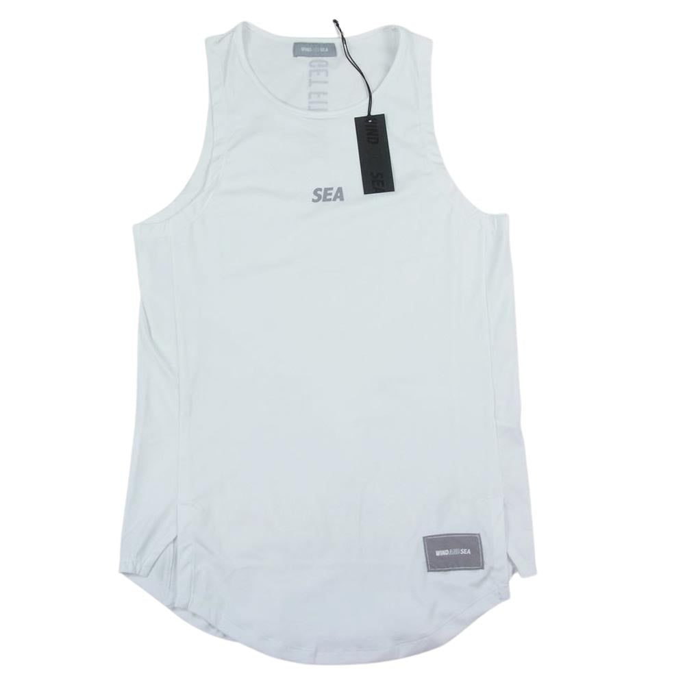 WIND AND SEA ウィンダンシー WDS-GFB-15 WDS GET FIT BACK Tank top ロゴ プリント タンクトップ ホワイト系 M【新古品】【未使用】【中古】