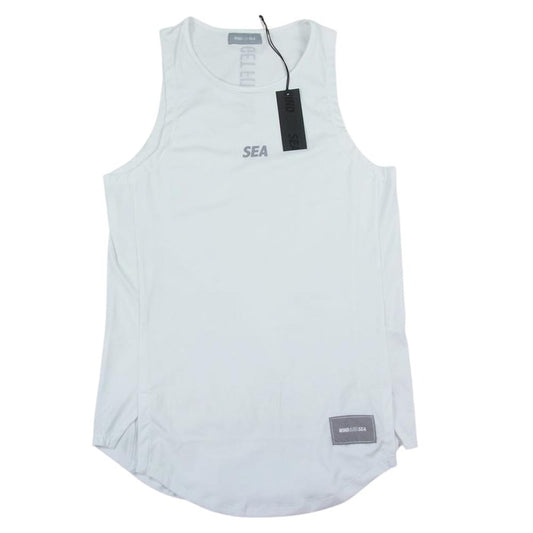 WIND AND SEA ウィンダンシー WDS-GFB-15 WDS GET FIT BACK Tank top ロゴ プリント タンクトップ ホワイト系 M【新古品】【未使用】【中古】