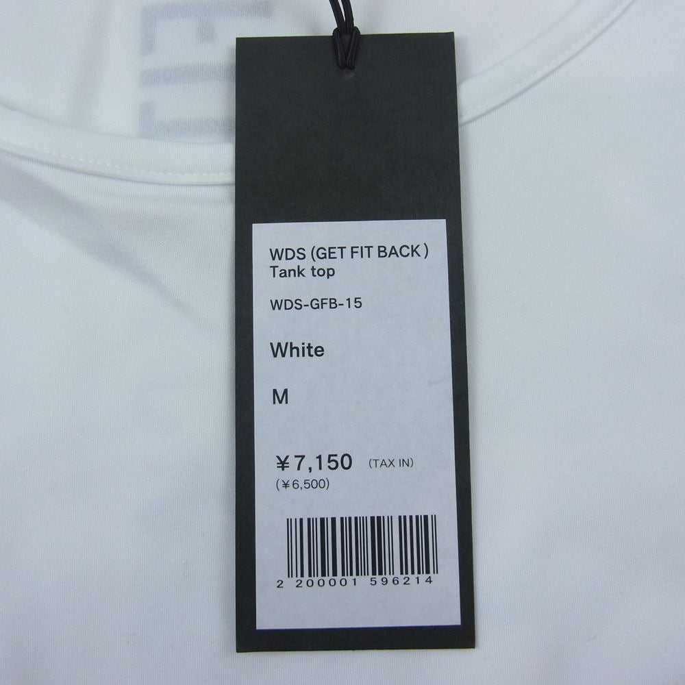 WIND AND SEA ウィンダンシー WDS-GFB-15 WDS GET FIT BACK Tank top ロゴ プリント タンクトップ ホワイト系 M【新古品】【未使用】【中古】