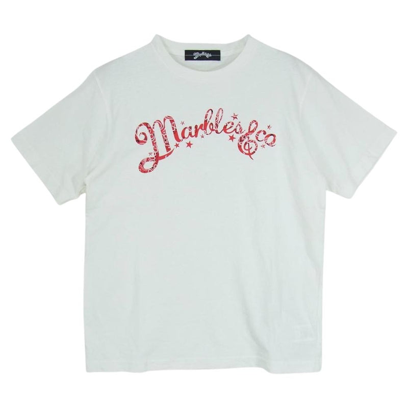 MARBLES マーブルズ MST-A19ZZ04 バンダナ ロゴ 半袖 Tシャツ ホワイト系 S【中古】