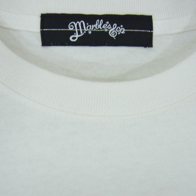 MARBLES マーブルズ MST-A19ZZ04 バンダナ ロゴ 半袖 Tシャツ ホワイト系 S【中古】