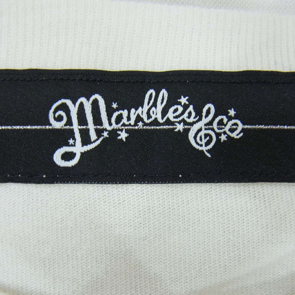 MARBLES マーブルズ MST-A19ZZ04 バンダナ ロゴ 半袖 Tシャツ ホワイト系 S【中古】