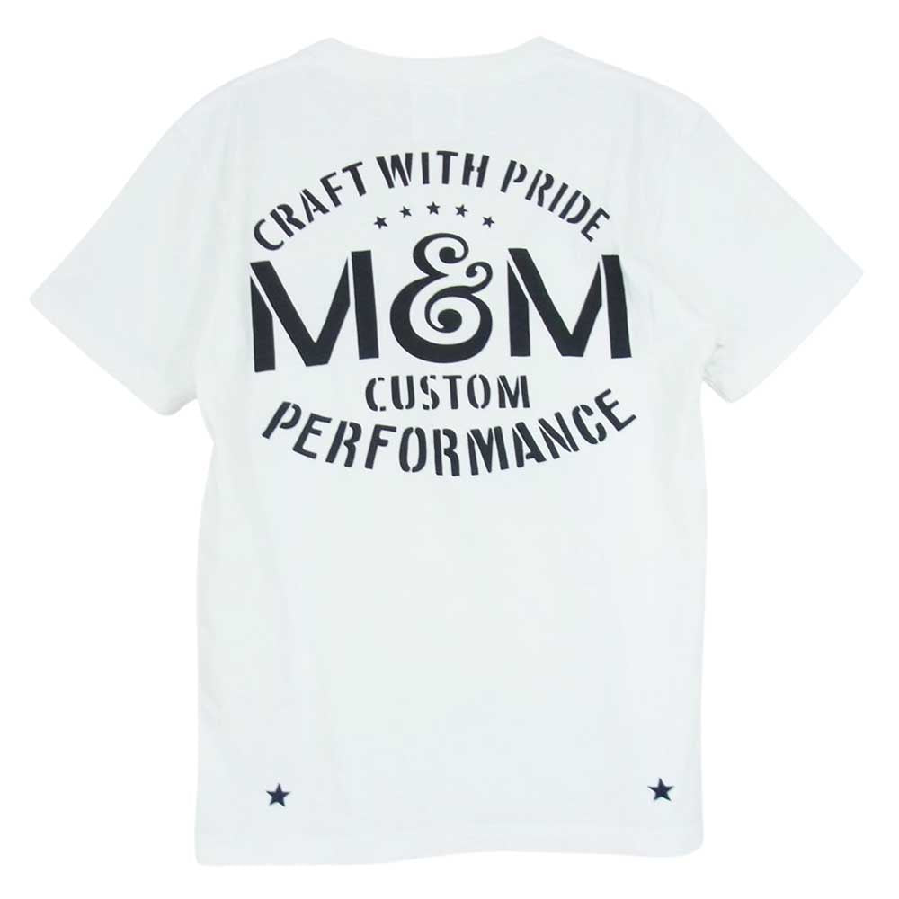 エムアンドエム バックロゴ 半袖 Tシャツ ホワイト系 S【中古】