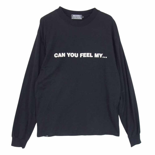 HYSTERIC GLAMOUR ヒステリックグラマー 22AW 02223CL12 LOVE BUZZ CAN YOU FEEL MY ハート バック ロゴ プリント 長袖 Tシャツ ブラック系 S【中古】