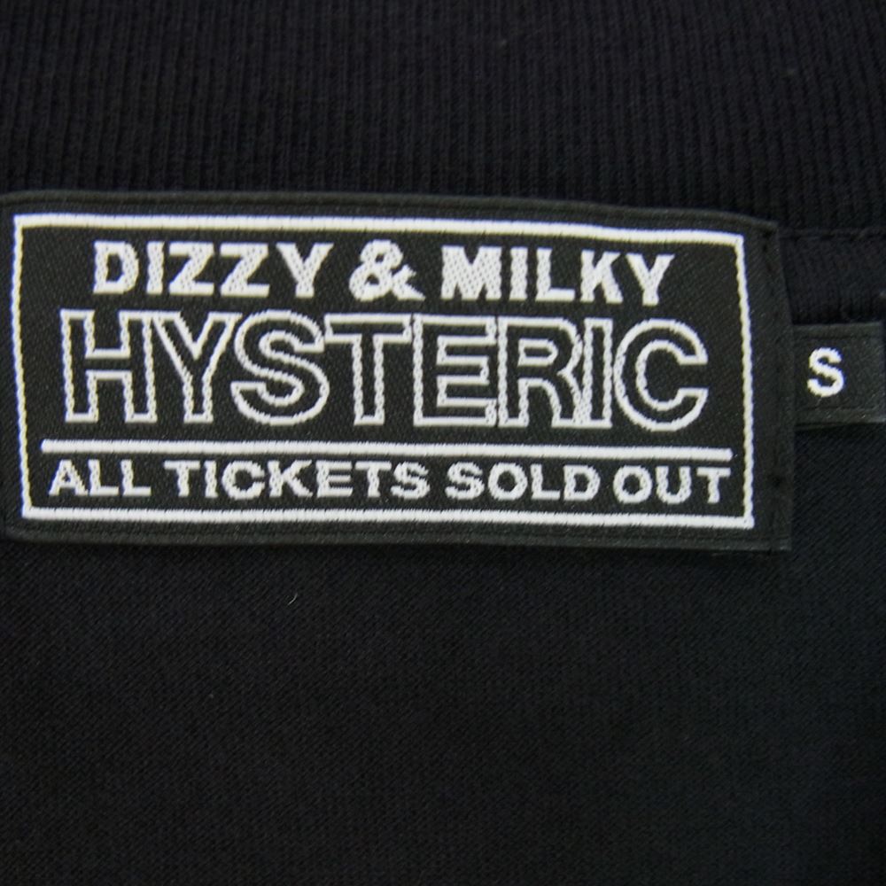 HYSTERIC GLAMOUR ヒステリックグラマー 22AW 02223CL12 LOVE BUZZ CAN YOU FEEL MY ハート バック ロゴ プリント 長袖 Tシャツ ブラック系 S【中古】