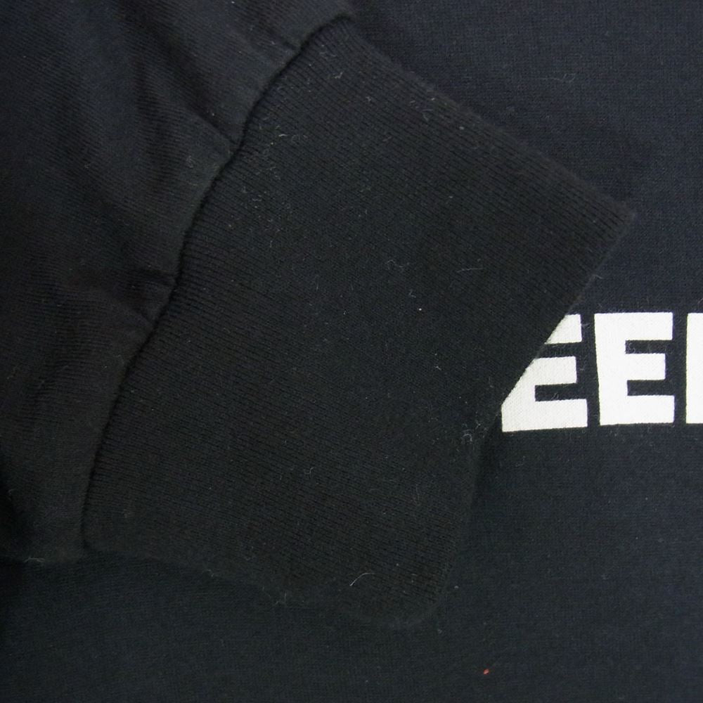 HYSTERIC GLAMOUR ヒステリックグラマー 22AW 02223CL12 LOVE BUZZ CAN YOU FEEL MY ハート バック ロゴ プリント 長袖 Tシャツ ブラック系 S【中古】