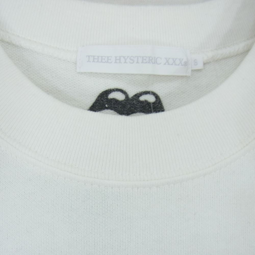 HYSTERIC GLAMOUR ヒステリックグラマー 06201CS01 THEE XXX トリプルエックス THE ROLLING STONES ザ ローリング ストーンズ プリント スウェット ホワイト系 S【中古】