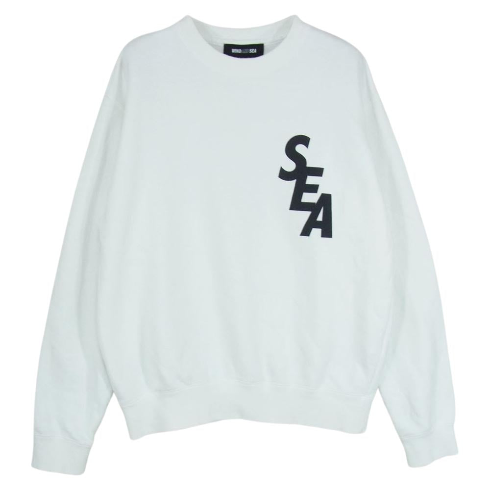 WIND AND SEA ウィンダンシー WDS-20S-TPS-08 S-E-A SWEAT SHIRT ロゴ クルーネック スウェット ホワイト系 S【中古】