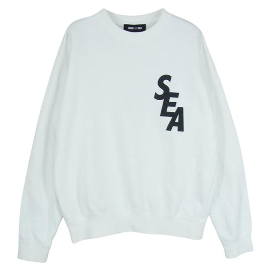 WIND AND SEA ウィンダンシー WDS-20S-TPS-08 S-E-A SWEAT SHIRT ロゴ クルーネック スウェット ホワイト系 S【中古】