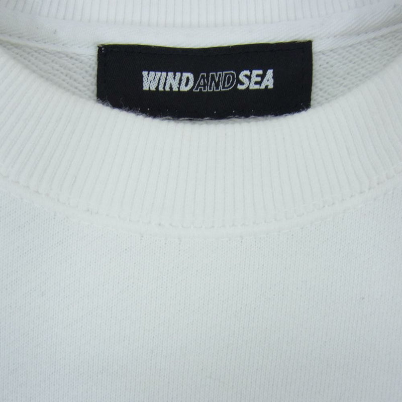 WIND AND SEA ウィンダンシー WDS-20S-TPS-08 S-E-A SWEAT SHIRT ロゴ クルーネック スウェット ホワイト系 S【中古】