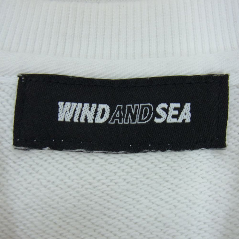 WIND AND SEA ウィンダンシー WDS-20S-TPS-08 S-E-A SWEAT SHIRT ロゴ クルーネック スウェット ホワイト系 S【中古】