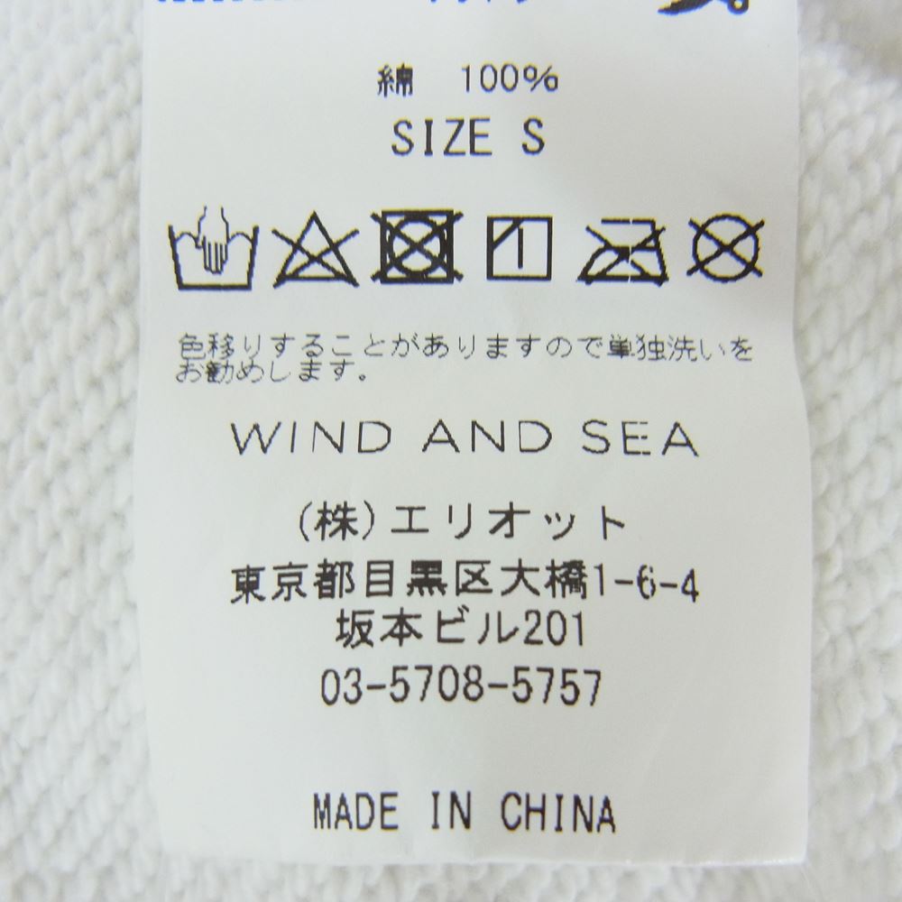 WIND AND SEA ウィンダンシー WDS-20S-TPS-08 S-E-A SWEAT SHIRT ロゴ クルーネック スウェット ホワイト系 S【中古】