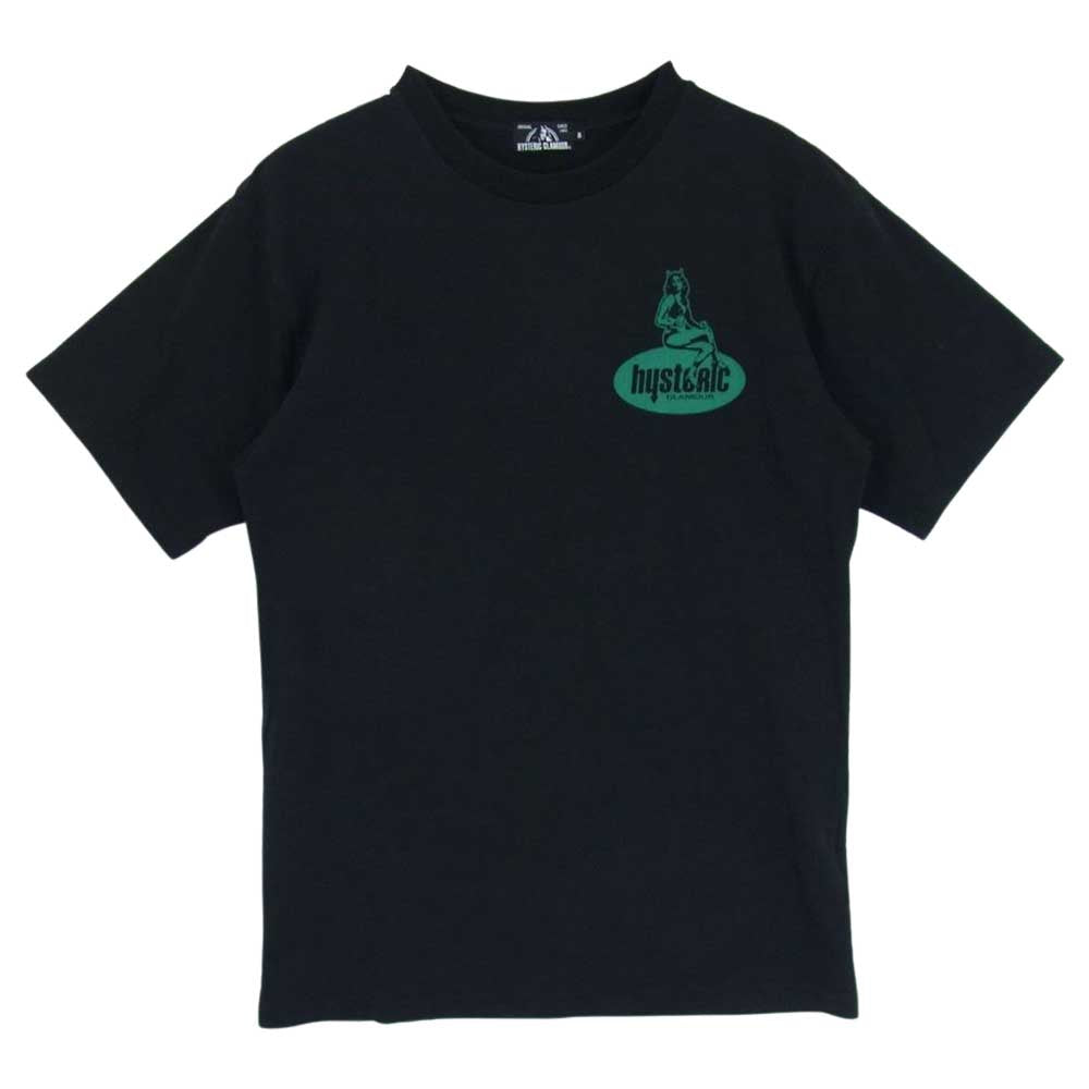 HYSTERIC GLAMOUR ヒステリックグラマー 21SS 02212CT11 SOFT DRINK ソフトドリンク プリント 半袖 Tシャツ ブラック系 S【中古】
