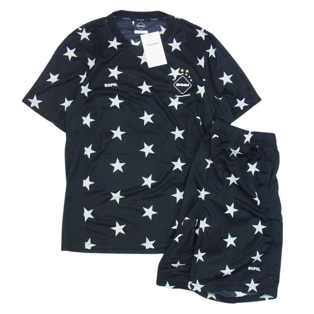 F.C.R.B. エフシーアールビー 17SS FCRB-170026 TRAINING S/S TOP トレーニングシャツ パンツ セットアップ ブラック系 S【新古品】【未使用】【中古】