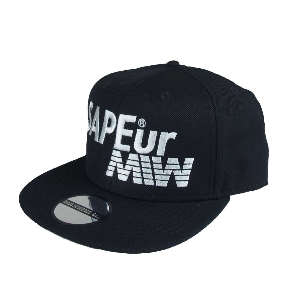 サプール A0023-307 × MIW MAID IN WORLD メイド イン ワールド Snap Back Cap スナップバック キャップ ブラック系【極上美品】【中古】