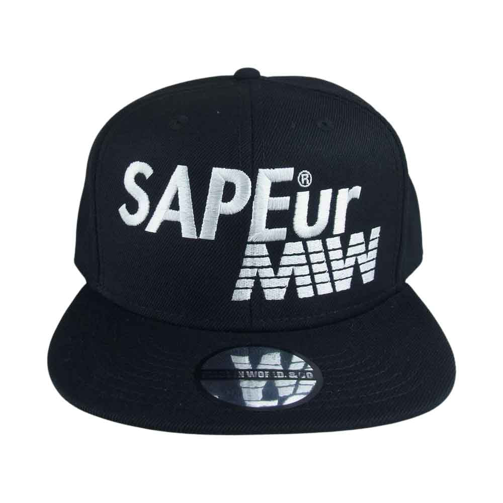 サプール A0023-307 × MIW MAID IN WORLD メイド イン ワールド Snap Back Cap スナップバック キャップ ブラック系【極上美品】【中古】