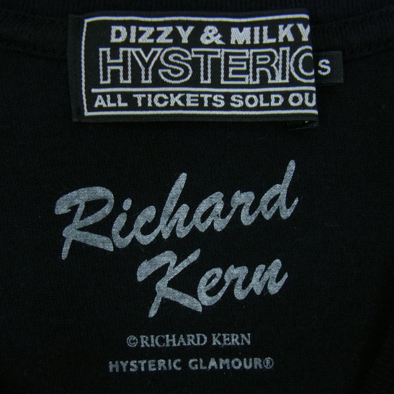 HYSTERIC GLAMOUR ヒステリックグラマー 23SS 02231CT36 RICHARD KERN プリント 半袖 Tシャツ ブラック系 S