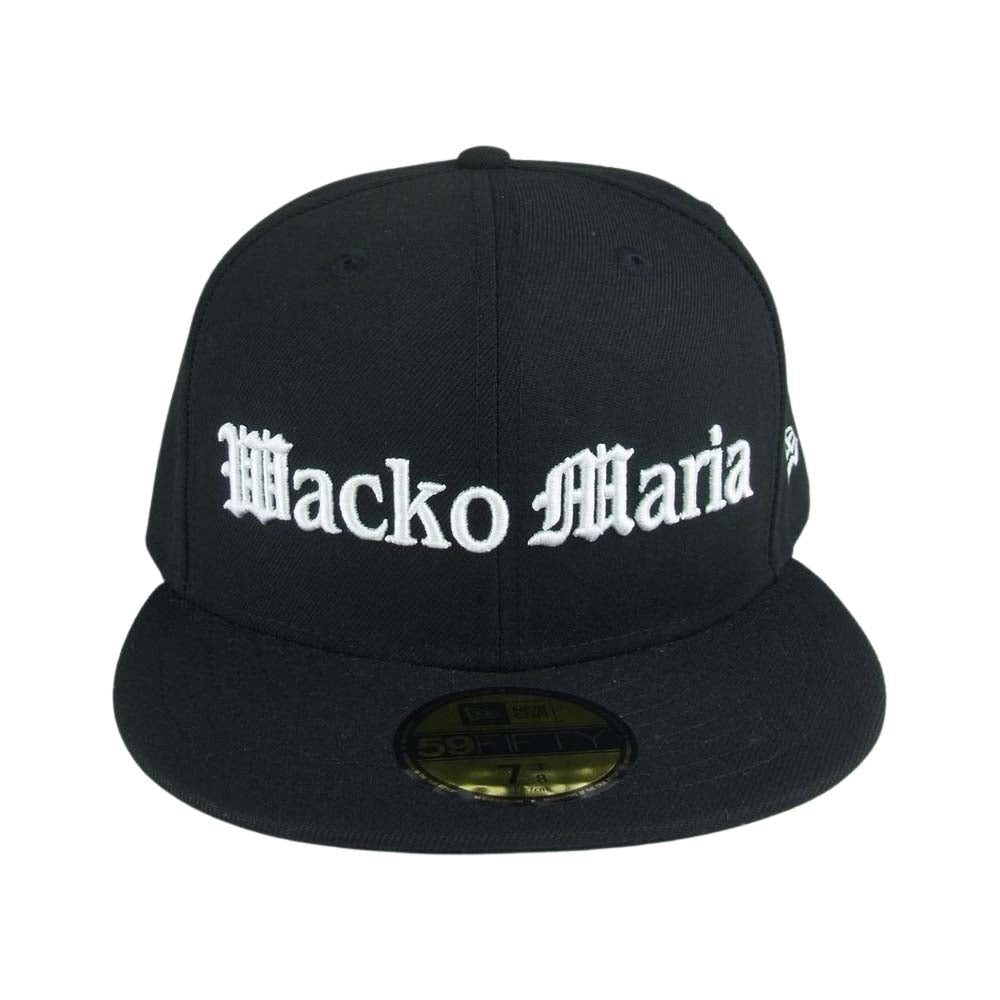 WACKO MARIA ワコマリア 23SS-WMA-CP01 × NEW ERA ニューエラ 59FIFTY ロゴ キャップ ブラック系 58.7cm【新古品】【未使用】【中古】