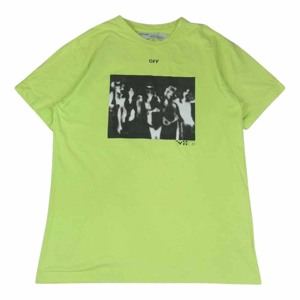 OFF-WHITE オフホワイト 20SS OMAA027R20185015 SPRAY PAINTING スプレー プリンティング プリント アロー Tシャツ グリーン系 XL【中古】