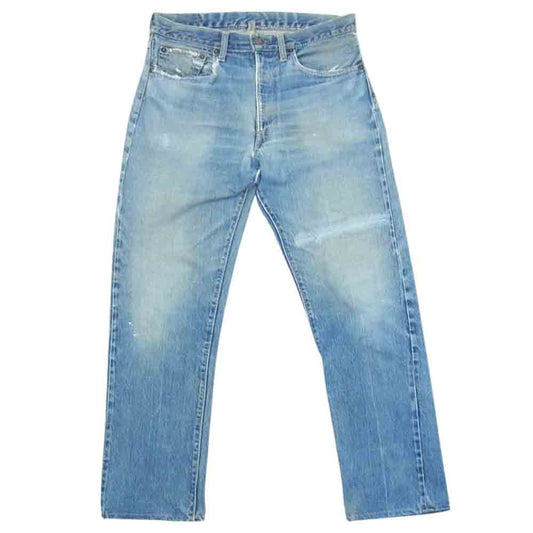 Levi's リーバイス 505 BIG E ジッパー部交換 Vステッチ 不均等V 刻印詳細不明 デニムパンツ インディゴブルー系 サイズ表記無【中古】