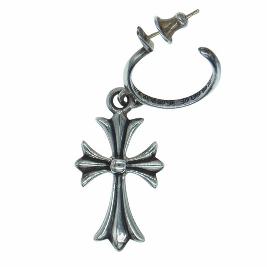 CHROME HEARTS クロムハーツ（原本無） タイニー CHクロス フープ ピアス シルバー系【中古】