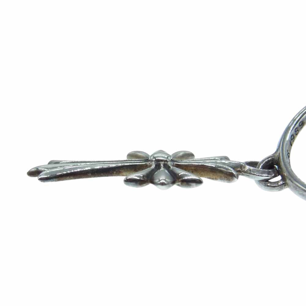 CHROME HEARTS クロムハーツ（原本無） タイニー CHクロス フープ ピアス シルバー系【中古】