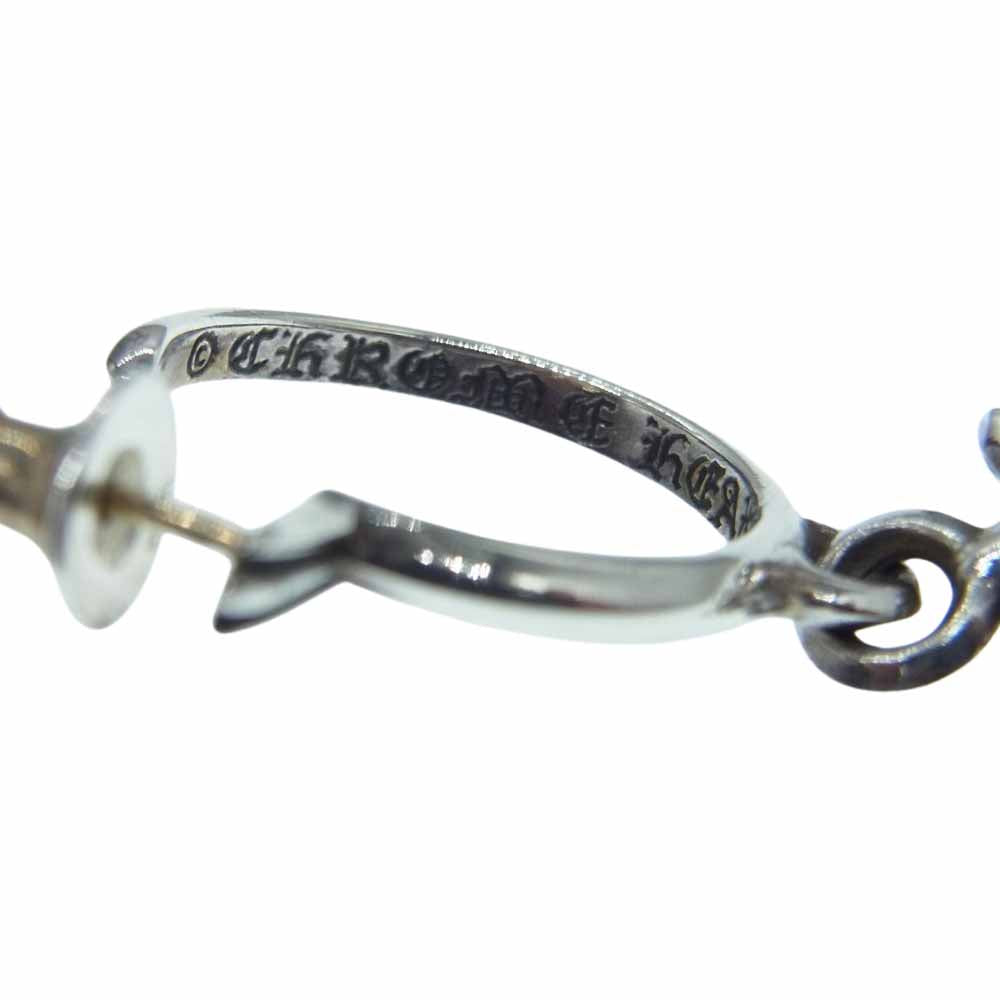 CHROME HEARTS クロムハーツ（原本無） タイニー CHクロス フープ ピアス シルバー系【中古】