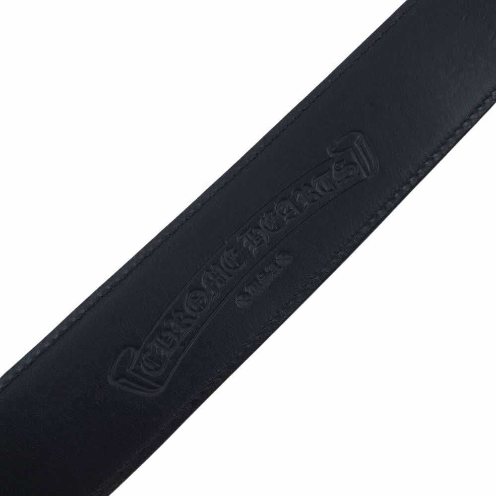 CHROME HEARTS クロムハーツ（原本有） 1.5 OJT 3PC 3ピース スクエアバックル レザー ベルト シルバー系 ブラック系 36【中古】