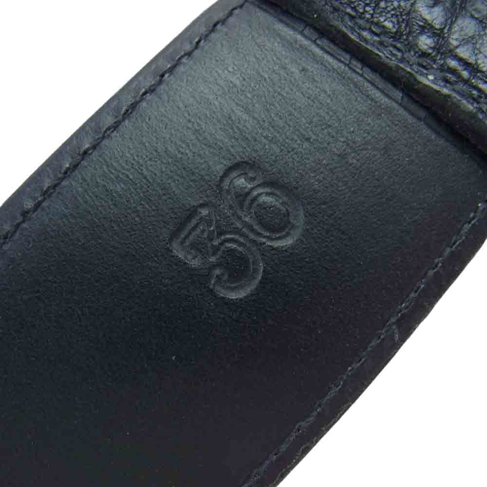 CHROME HEARTS クロムハーツ（原本有） 1.5 OJT 3PC 3ピース スクエアバックル レザー ベルト シルバー系 ブラック系 36【中古】