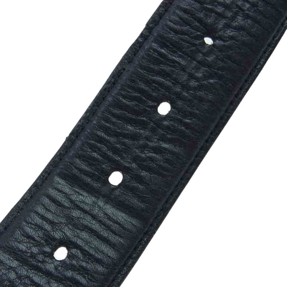 CHROME HEARTS クロムハーツ（原本有） 1.5 OJT 3PC 3ピース スクエアバックル レザー ベルト シルバー系 ブラック系 36【中古】
