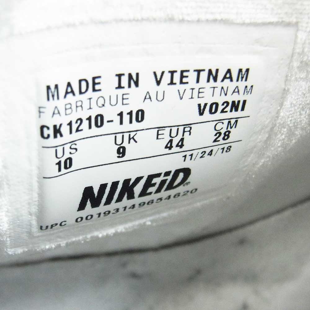 NIKE ナイキ CK1210-110 AIR FORCE1 エアフォース MID ミッド ID カスタム スニーカー ホワイト ホワイト系 28cm【中古】
