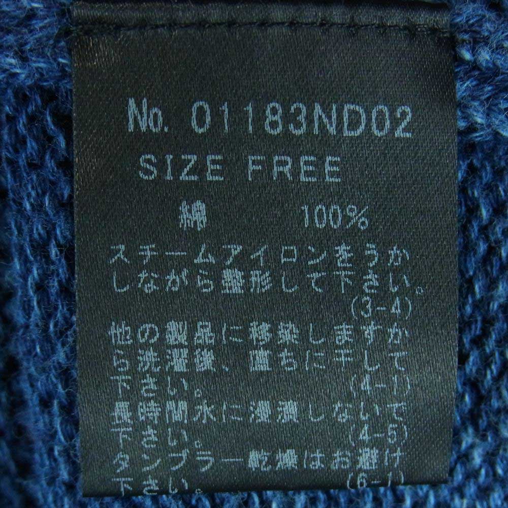 HYSTERIC GLAMOUR ヒステリックグラマー 01183ND02 ORIGINAL BLUES オリジナル ブルーズ SKULL CHIMAYO スカル ガウン ニット インディゴブルー系 FREE【中古】
