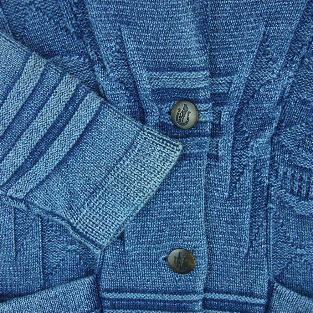 HYSTERIC GLAMOUR ヒステリックグラマー 01183ND02 ORIGINAL BLUES オリジナル ブルーズ SKULL CHIMAYO スカル ガウン ニット インディゴブルー系 FREE【中古】