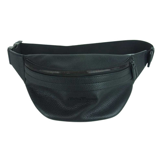 Salvatore Ferragamo サルヴァトーレフェラガモ 24A128 レザー ショルダー ボディ バッグ ブラック系【中古】