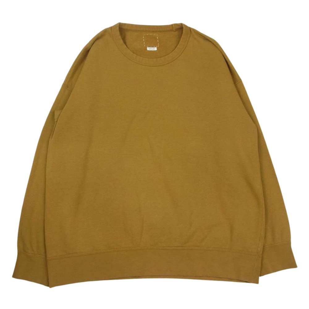 VISVIM ビズビム 18SS  118105010017 JUMBO SWEAT CREW L/S VEGGIE DYE ジャンボ スウェット クルー マスタード系 3【美品】【中古】