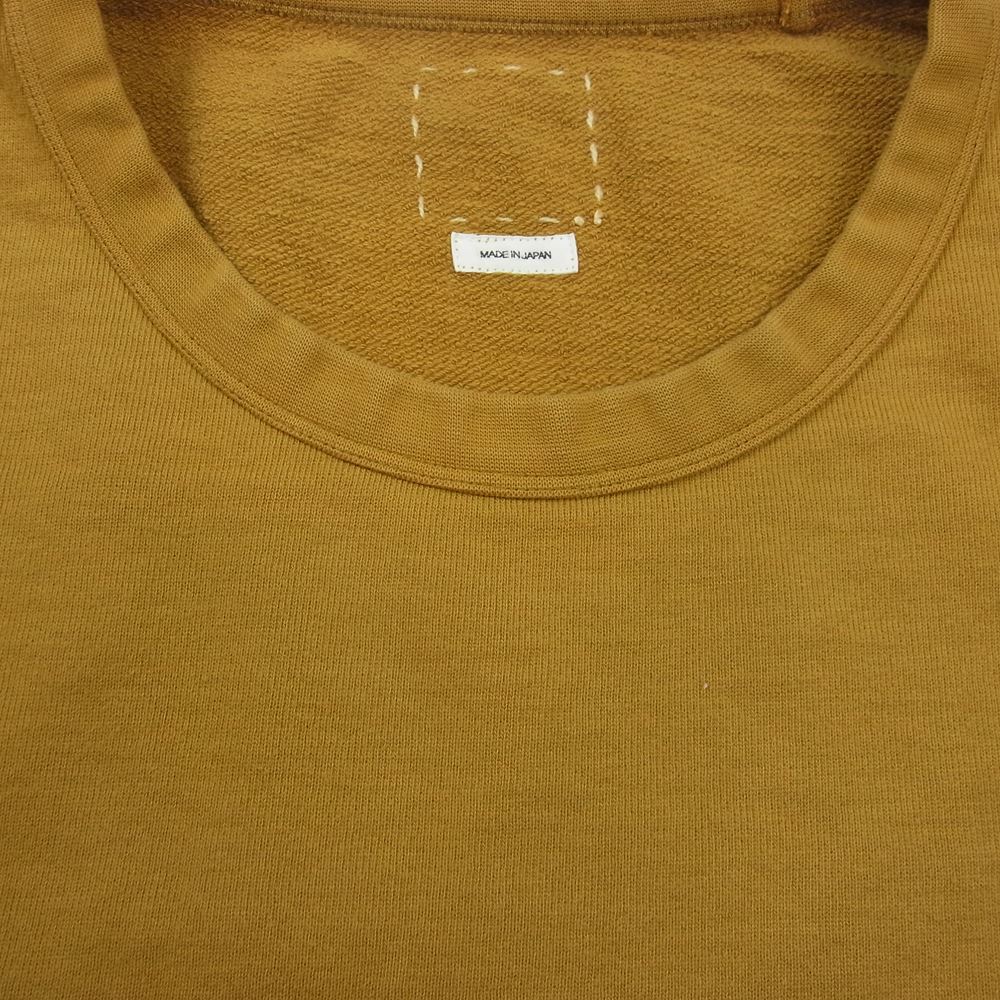 VISVIM ビズビム 18SS  118105010017 JUMBO SWEAT CREW L/S VEGGIE DYE ジャンボ スウェット クルー マスタード系 3【美品】【中古】