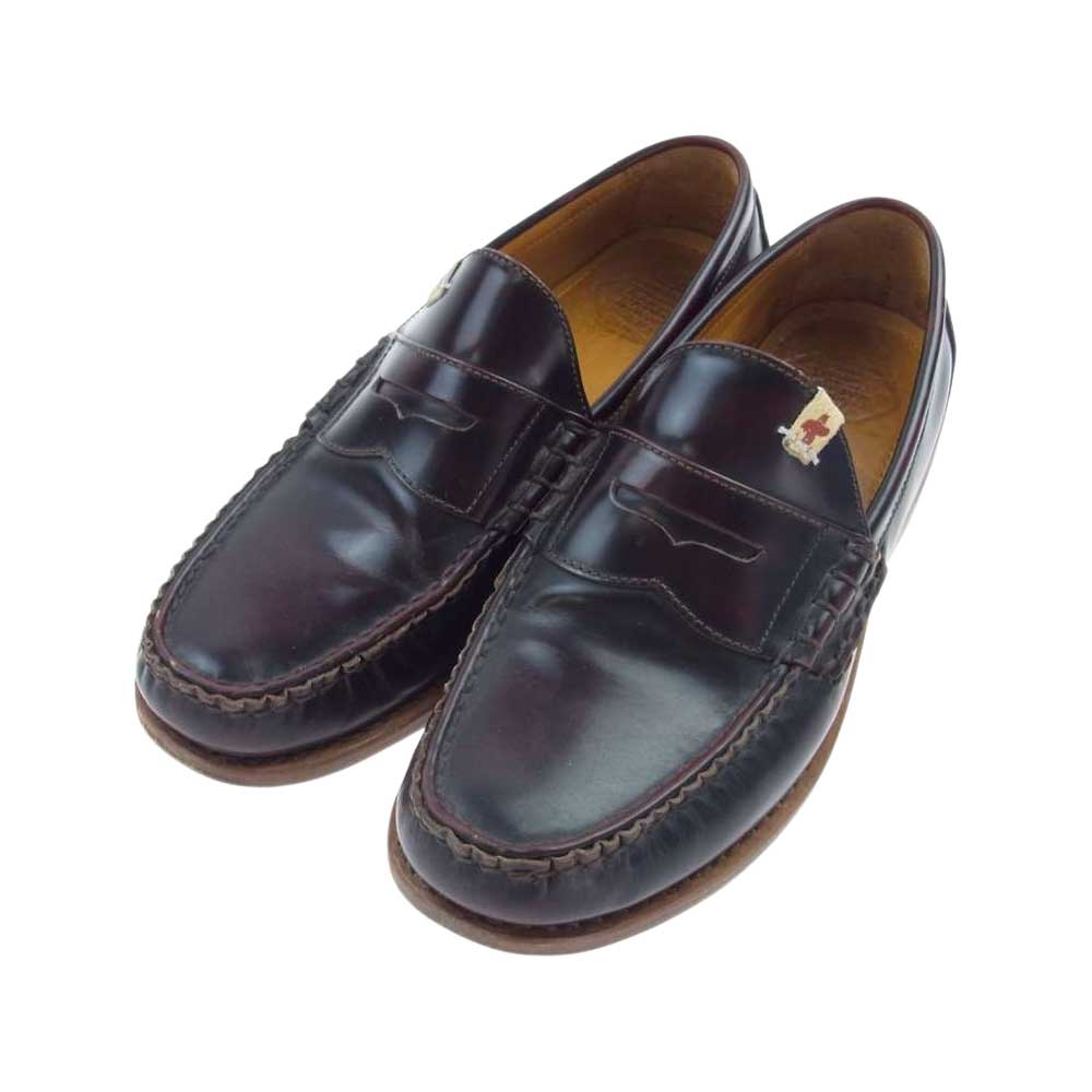 VISVIM ビズビム 113402002005 FABRO-FOLK  コイン ローファー ウッドソール バーガンディー ブラウン系 US11【中古】
