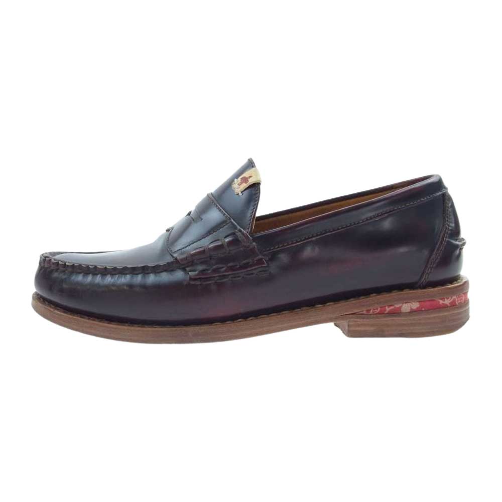 VISVIM ビズビム 113402002005 FABRO-FOLK  コイン ローファー ウッドソール バーガンディー ブラウン系 US11【中古】