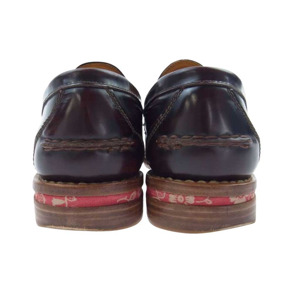 VISVIM ビズビム 113402002005 FABRO-FOLK  コイン ローファー ウッドソール バーガンディー ブラウン系 US11【中古】