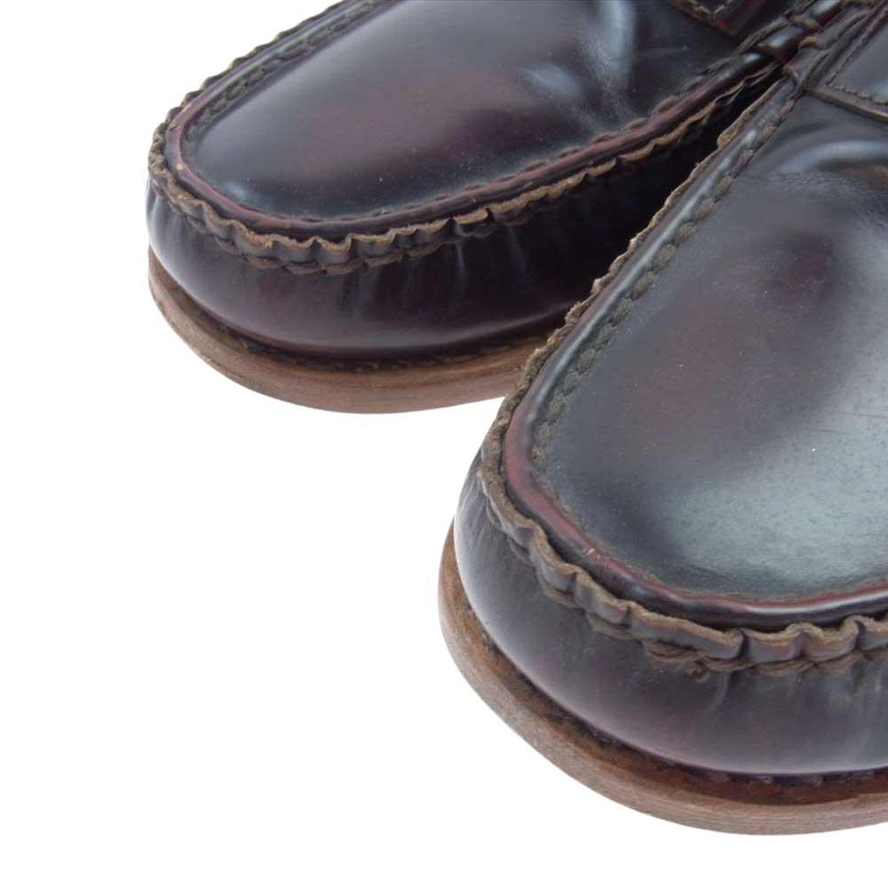 VISVIM ビズビム 113402002005 FABRO-FOLK  コイン ローファー ウッドソール バーガンディー ブラウン系 US11【中古】