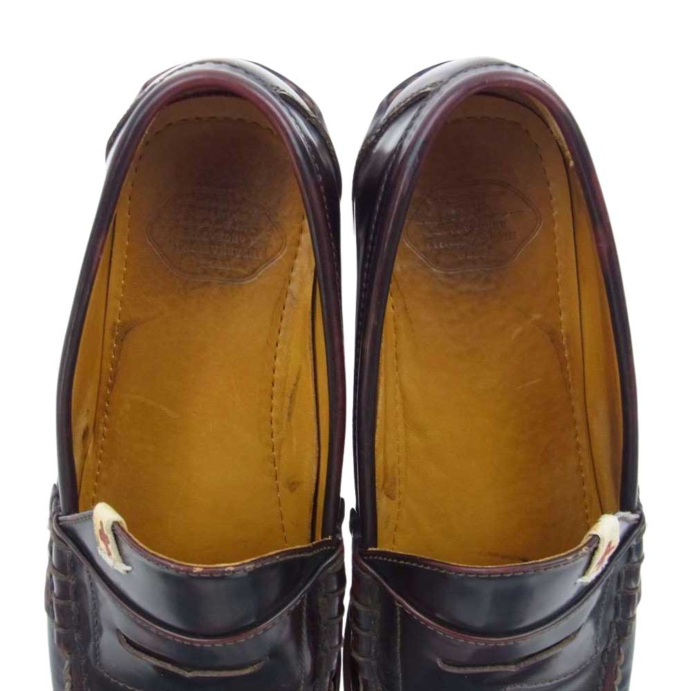 VISVIM ビズビム 113402002005 FABRO-FOLK  コイン ローファー ウッドソール バーガンディー ブラウン系 US11【中古】
