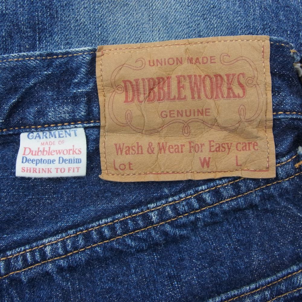 ダブルワークス ユーズド 加工 デニム パンツ インディゴブルー系 32【中古】