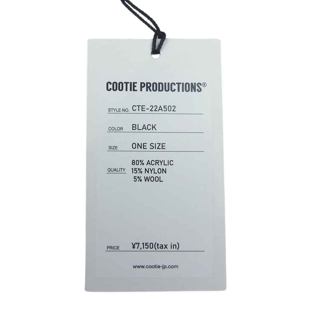 COOTIE クーティー 22AW CTE-22A502 Big Beanie ビッグ ビーニー ニット キャップ ブラック系 ONESIZE【新古品】【未使用】【中古】