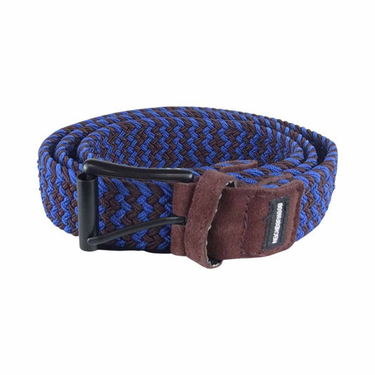 NEIGHBORHOOD ネイバーフッド 211MYNH-AC01 BRAID P-BELT ブラインド ベルト ブラウン系 ブルー系 F【中古】